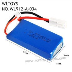 WLTOYS WL912-A Speed Boat Parts 7.4V Battery 1500mAh EL Plug