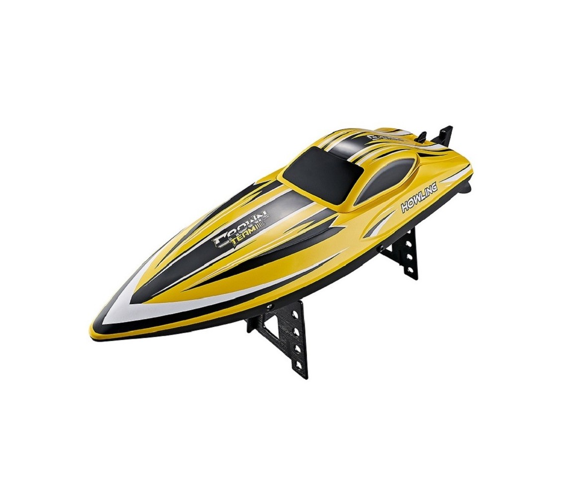 HONGXUNJIE HJ818 Brushed Remote Comtrol Boat RTR for Kids Yellow