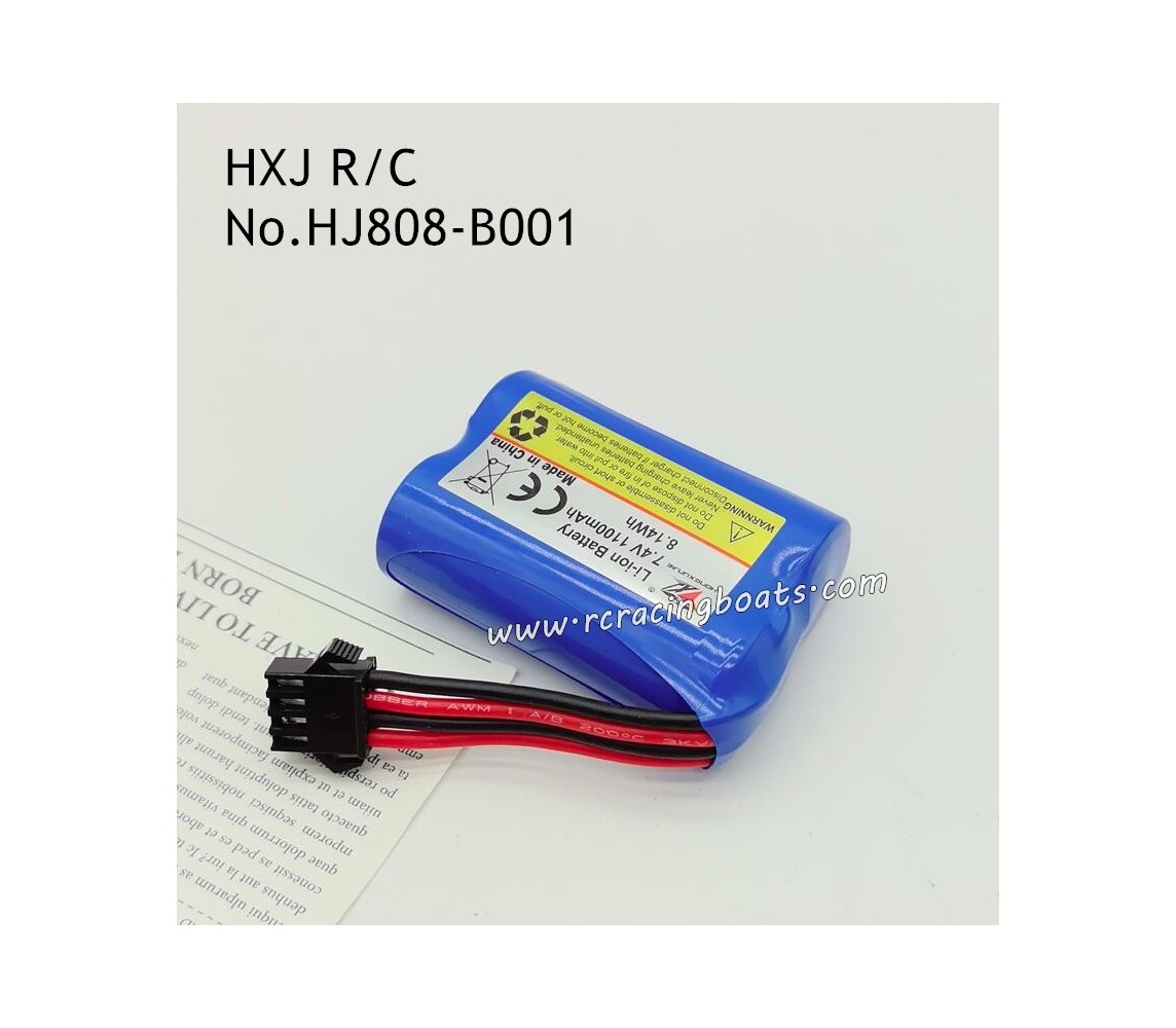 HXJ HJ808 RC Boat Parts 7.4V 1100mAh Battery B001