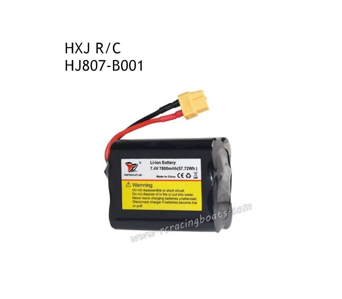 HONGXUNJIE HJ807 RC Boat Parts 7.4V 7800mAh Li-ion Battery B001