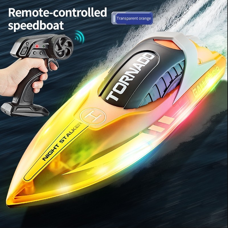 HJ819 Factory RC Speedboat 2.4G Waterproof Remote Control Boat Orange