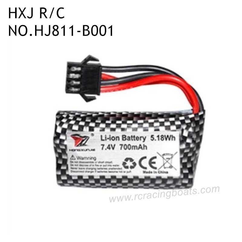 HXJ HJ811 2.4Ghz RC Boat Parts Li-ion Battery 5.18Wh 7.4V 700mAh B001