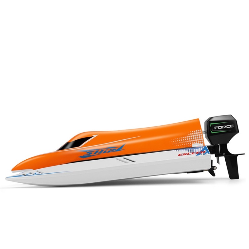 WLTOYS WL915-A Remote Control Boat Orange Left Side View